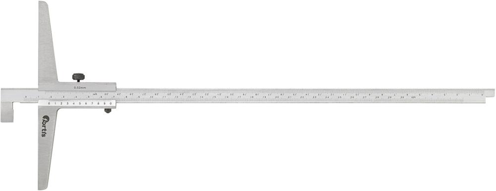 Штангенциркуль-глибокомір із заниженою вимірювальною штангою 300 мм 1/50 FORTIS