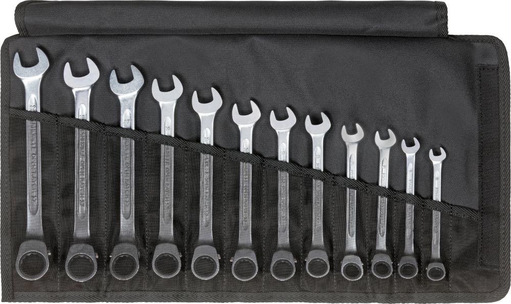 Набір комбінованих накидних та ріжкових ключів з тріскачкою, 12 предметів, Stahlwille