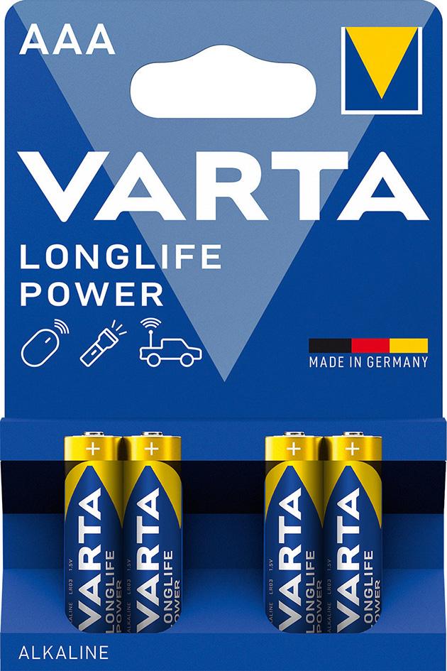 Батарейки LONGLIFE VARTA Power AAA у блістері з 4 шт.