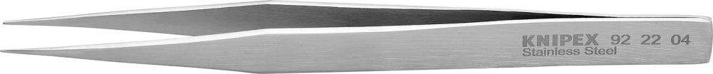 Прецизійний пінцет з нержавіючої сталі з гострим краєм 130 мм KNIPEX