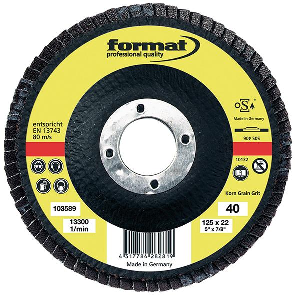 Пелюстковий диск зі скловолокна, прямий, 115 мм, FORMAT K40