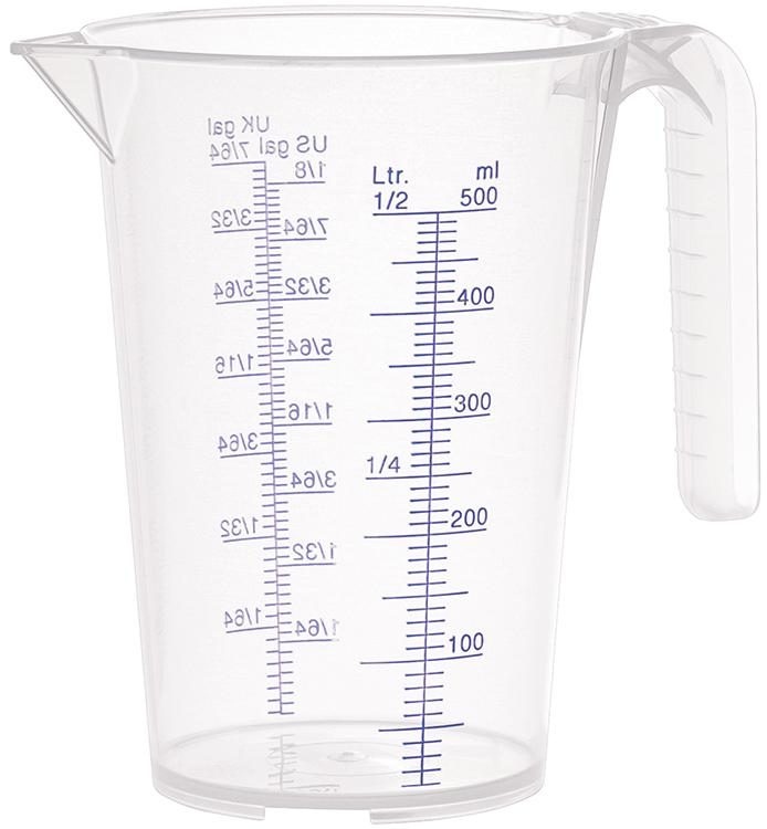 Мірна склянка з поліпропілену, номінальний об’єм 1 л, прозора PRESSOL