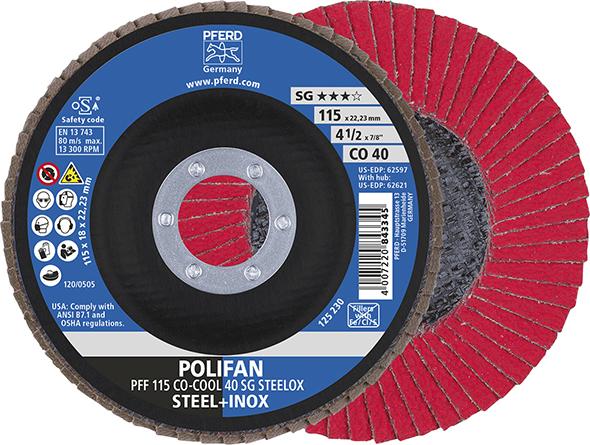 Пелюстковий шліфувальний круг SGP-COOL прямий 115 мм CO40 Pferd