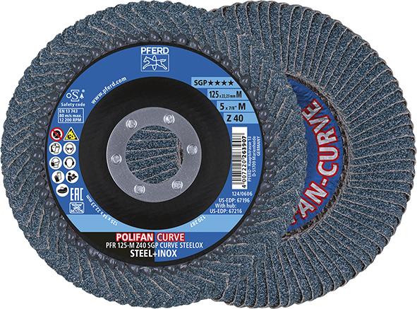 Шліфувальний круг пелюстковий Z 40SGP CURVE M 125 мм K40 Pferd