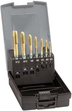 Набір машинних мітчиків DIN371 HSSE TiN тип UNI форма B M3-M12 GÜHRING