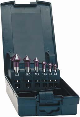 Набір конічних зенкерів Advanced TIALN форма C CBN шліфовані 90° 6,3 – 20,5 мм EXACT