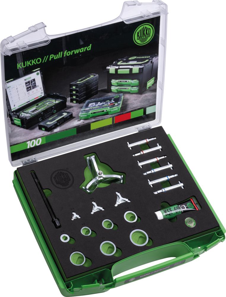 Набір знімачів PULLPO для кулькових підшипників малого розміру 10 – 30 мм KUKKO