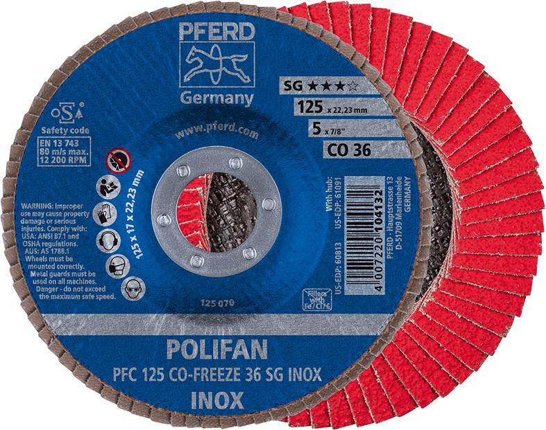 Шліфувальний круг пелюстковий COFREEZE опуклий 125 мм K36 Pferd