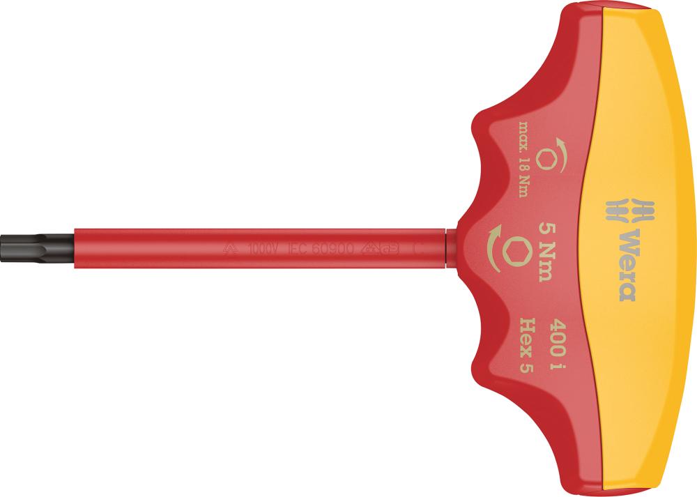 Індикатор крутного моменту VDE з Т-подібною ручкою 5 x 90 мм 5 Нм Wera