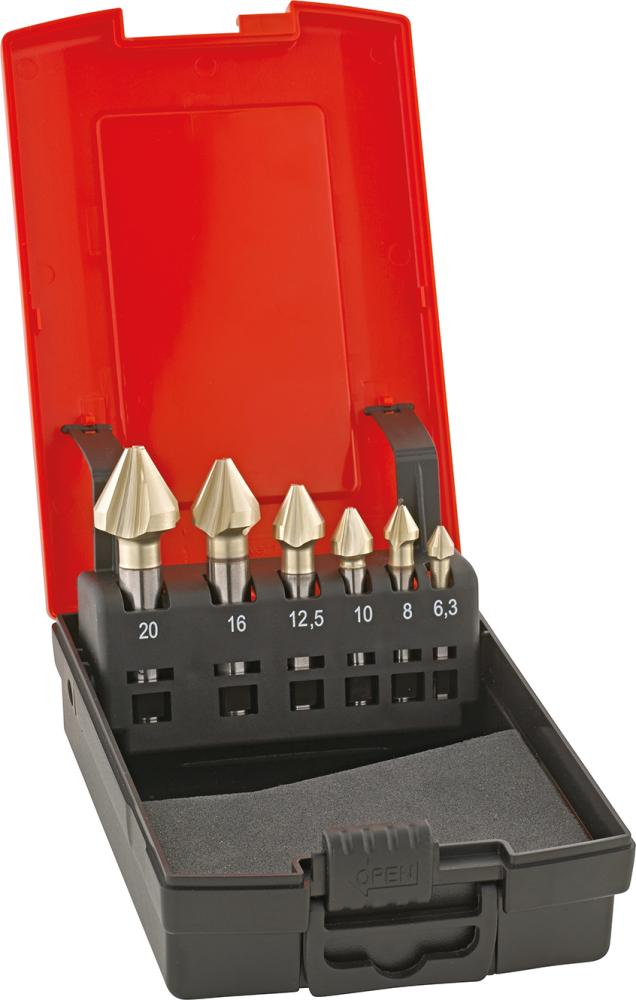Набір зенкерів HSSE DIN334 6.3-20 циліндричні, з нержавіючої сталі, кут 60°, форма C DUO+ FORMAT GT