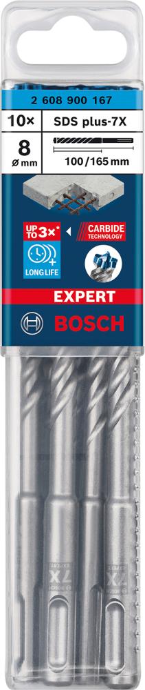 Дриль-перфоратор EXPERT 8 ​​x 100 x 165 мм Bosch, OJ à 10 предм. SDS plus-7X