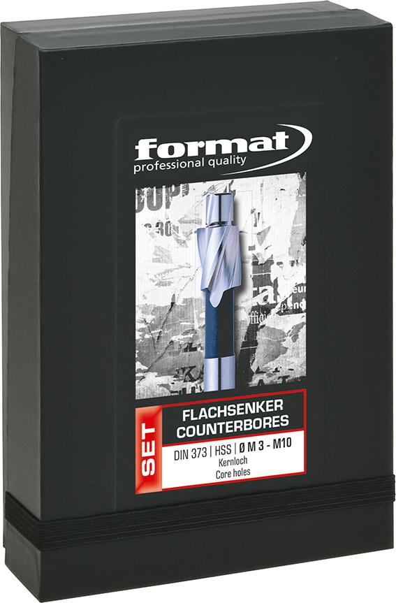 Набір плоских зенкерів для різьбових отворів DIN373 M3-M10 FORMAT