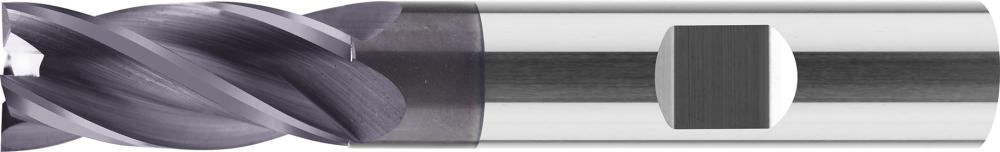 Цільна твердосплавна Хвостовикова фреза з довгим хвостовиком DIN6527 TiAlN Z4 HB 4 мм FORMAT