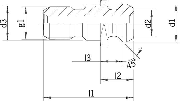 Затискний штифт ISO 7388II B SK40-M16 з внутрішнім охолодженням HAIMER