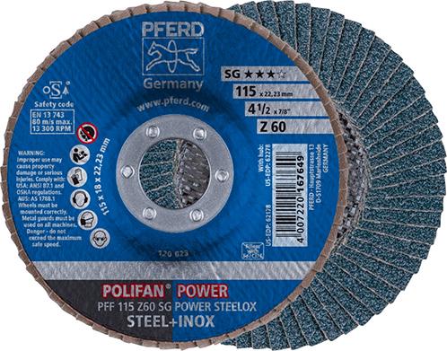 Пелюстковий шліфувальний круг Z 60SG прямий 115 мм K60 Pferd
