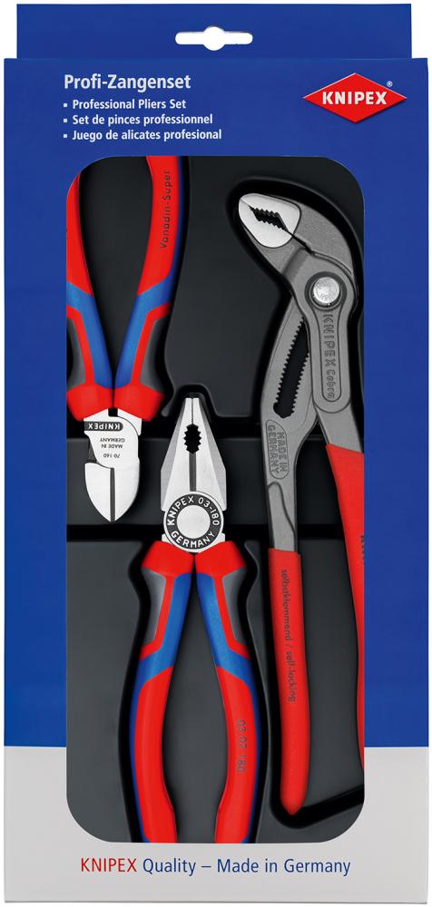 Набір плоскогубців KNIPEX Profi, 3 предмети