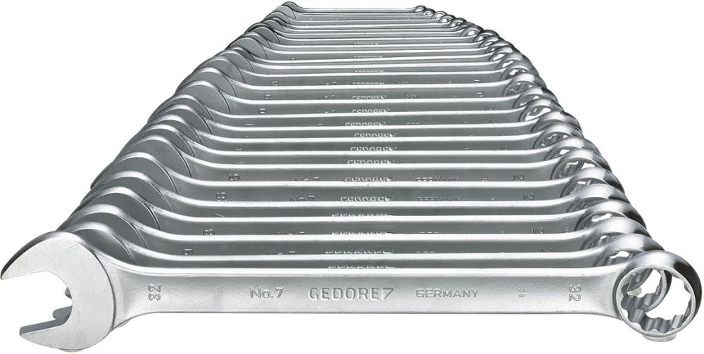 Набір комбінованих накидних та ріжкових ключів DIN3113A 6-32 мм, 26 предметів, у коробці Gedore