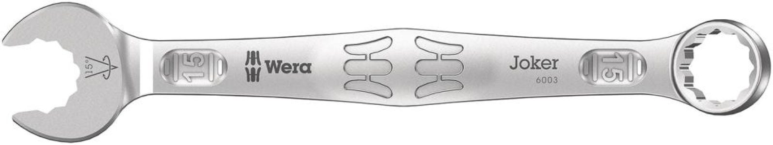 Kombinovaný očkový a vidlicový kľúč JOKER 15 mm Wera