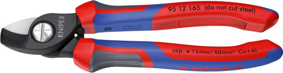 Káblové nožnice s viaczložkovými rukoväťami 165 mm KNIPEX