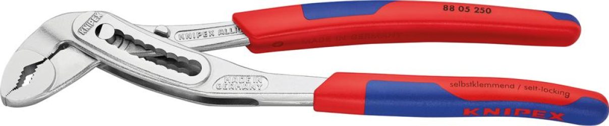 Vodárenské kliešte Aligátor s s viackomponentovýmuchopením 250 mm KNIPEX