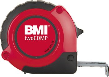 Vreckové meracie pásmo twoCOMP 10 mx30 mm biele BMI