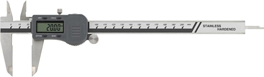 Digitálne vreckové posuvné meradlo 200mm s údajmi ETFORTIS