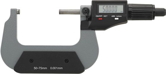 Strmeňový mikrometer digitálny bez dátového výstupu 50 – 75 mm FORTIS