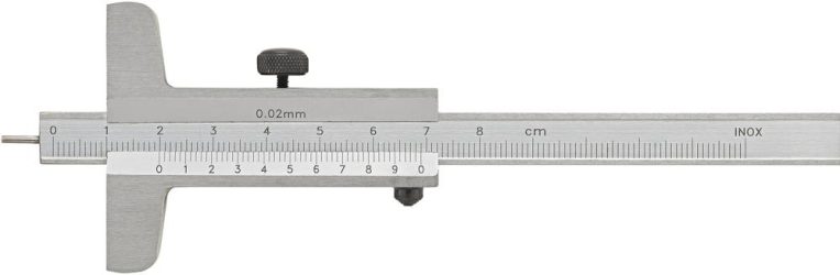 Posuvný hĺbkomer s kolíkom 80 mm 1/50 FORTIS