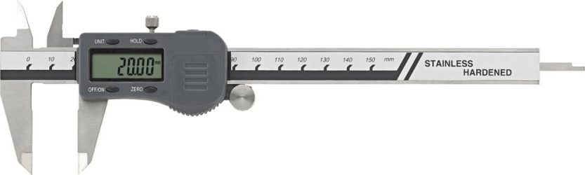 Digitálne vreckové posuvné meradlo 150 mm s údajmi FORTIS