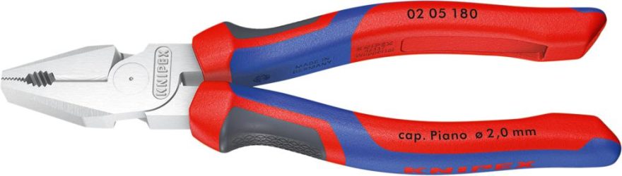 Silové kombinované kliešte pochrómované s viaczložkovými rukoväťami 225 mm KNIPEX