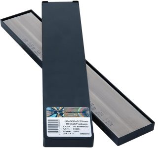 Kovové folia tovar v doskách nehrdzavejúce 150x500x2