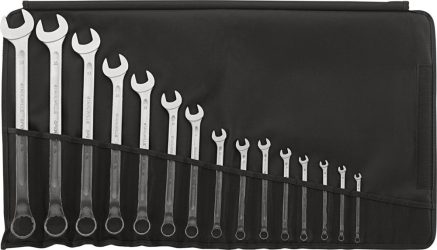 Sada kombinovaných očkových a vidlicových kľúčov DIN3113B 15-dielna