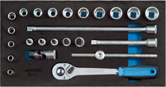 Modul na náradie 1/3 pre súpravu nástrčných kľúčov 3/8" Gedore