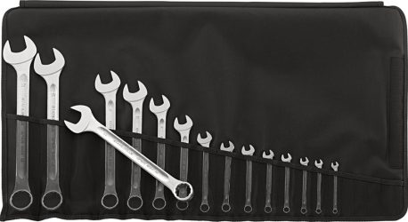 Sada kombinovaných očkových a vidlicových kľúčov DIN3113A 15-dielna