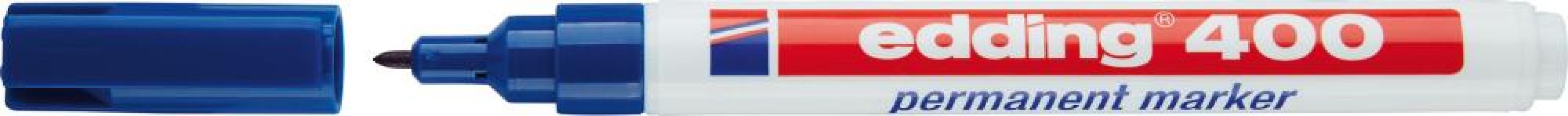 Permanentný značkovač č. 400 modrá farba edding