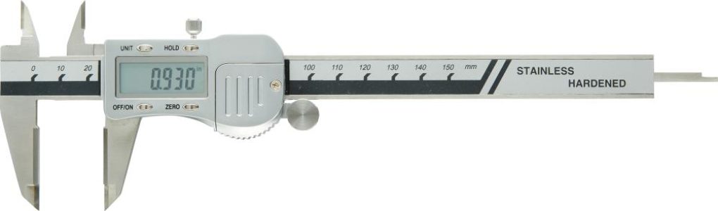 Posuvné meradlo digitálneHM 150 mm s údajmi FORTIS