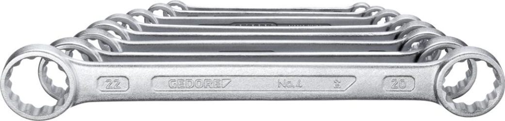 Sada obojstranných očkových kľúčov DIN837B 6 – 22 mm 8-dielna v kartónovej krabici Gedore