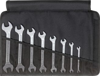 Sada obojstranných vidlicových kľúčov DIN 3110 6 – 22 mm 8-dielna v rolovacej taške Stahlwille