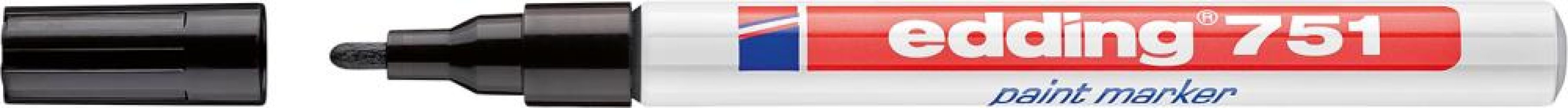 Značkovač na laky číslo 751 čierna farba edding