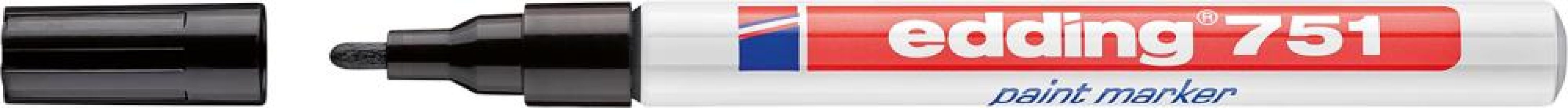 Značkovač na laky číslo 751 čierna farba edding
