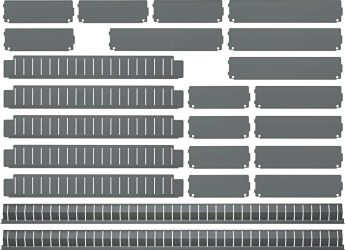 Sada prepážok pre zásuvky 760 x 398 mm 23-dielna