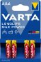 Batéria LONGLIFE VARTA Max Power AAA Blister po 4 ks
