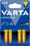 Batéria LONGLIFE VARTA AAA Blister po 4 ks