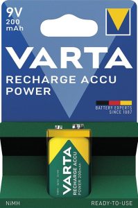 Batéria RECHARGEABLE Akumulátor E-Block 9 V 200 mAh VARTA
