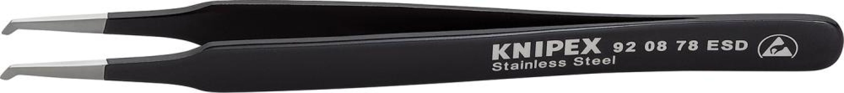 Pinzeta ESD zahnutá 120 mm čierna KNIPEX