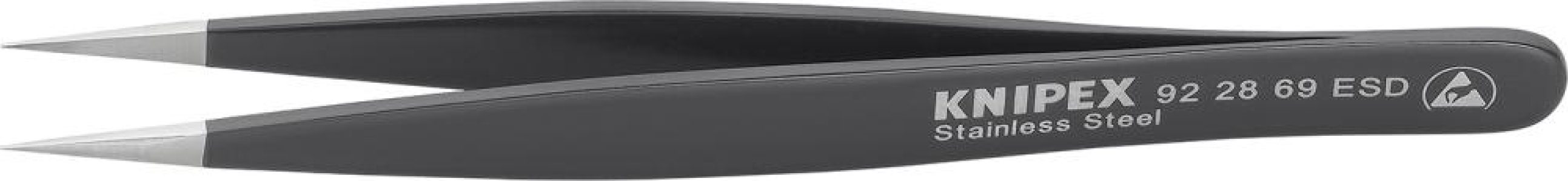 Pinzeta ESD 130 mm čierna KNIPEX