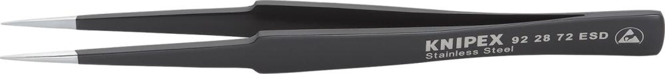 Pinzeta ESD US-v tvare ihly 135 mm čierna KNIPEX