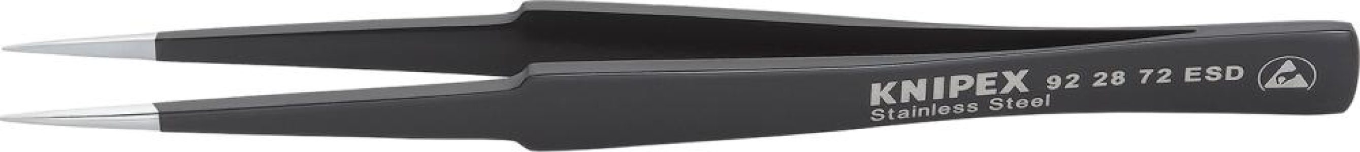 Pinzeta ESD US-v tvare ihly 135 mm čierna KNIPEX