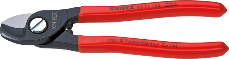 Káblové nožnice s plastovými rukoväťami 165 mm KNIPEX