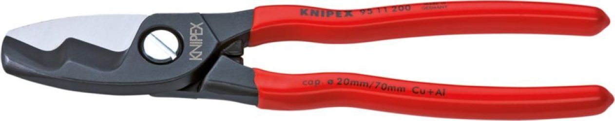 Káblové nožnice s plastovými rukoväťami 200 mm KNIPEX